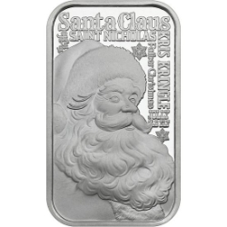 2025 Santa Nicknames Silver 1&nbsp;oz Bar 2025, 2025 Christmas Silver, silver rounds, silver bars, bar, 999, silver coins, 1 oz silver, 999 silver, christmas silver, fine silver coins